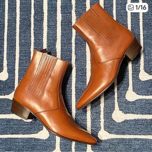 Celine Men’s Janco Calf Skin Chelsea Leather  Boots .